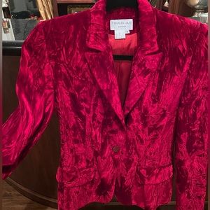 Flashy red velvet jacket